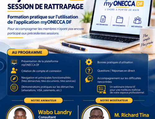 WEBINAIRE DE RATTRAPAGE – myONECCA DF