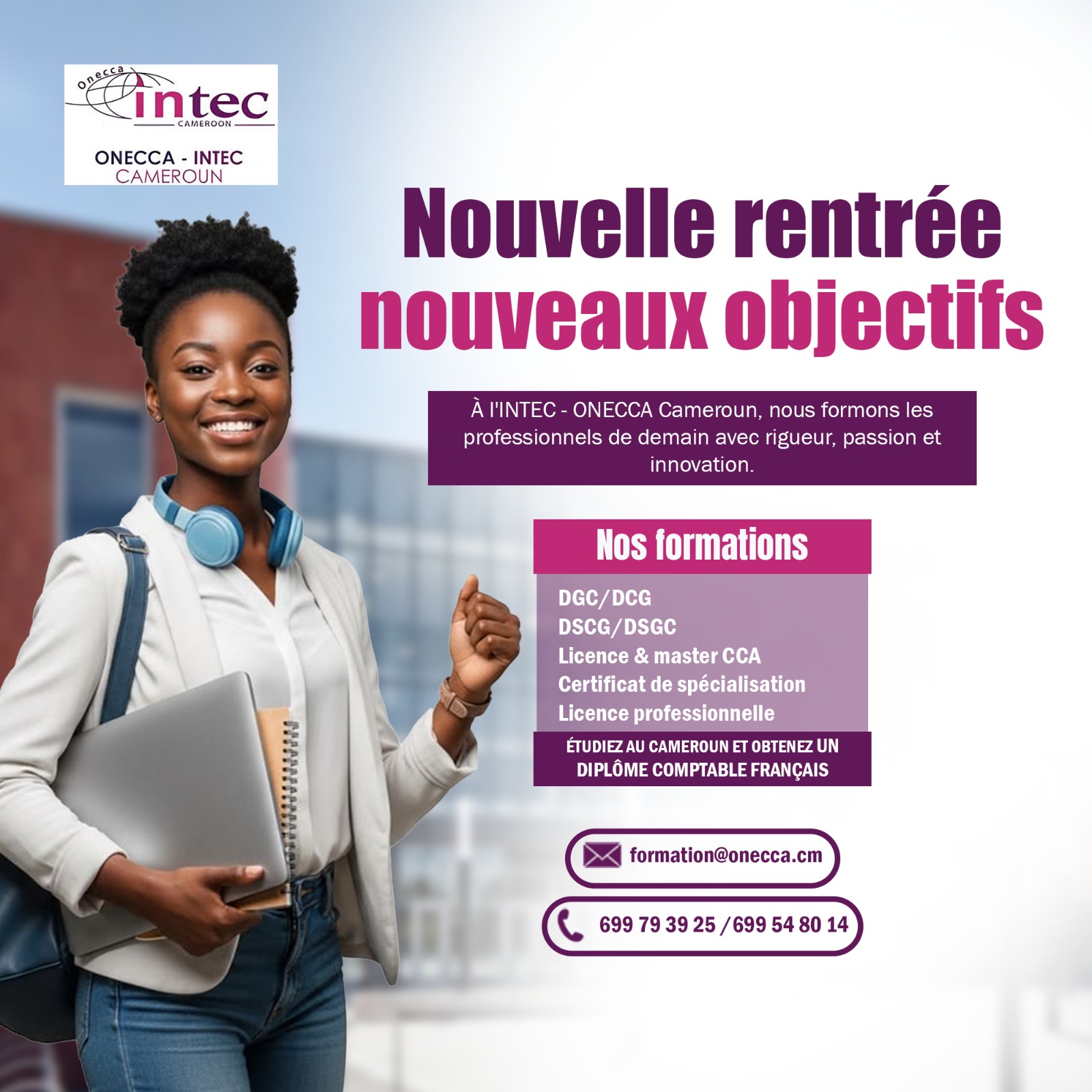 Nouvelle rentrée, nouveaux objectifs à l’INTEC-ONECCA Cameroun