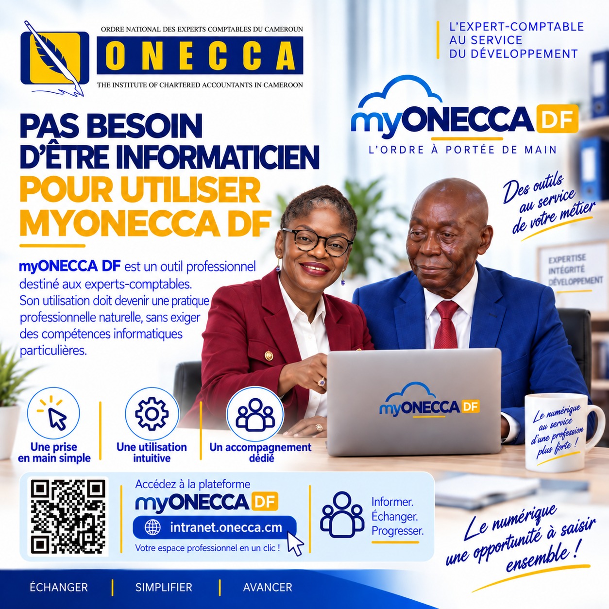 Pas besoin d’être informaticien pour utiliser myONECCA DF